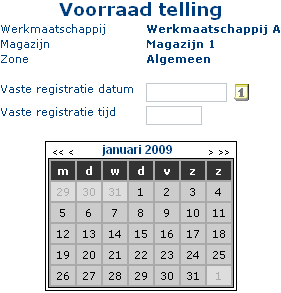 Voorraad telling selectie 2